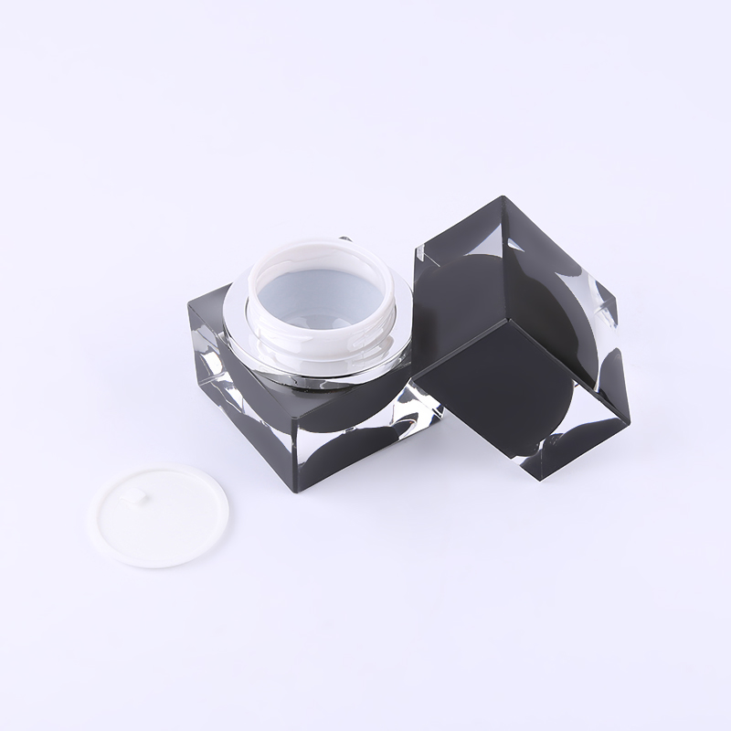 Luxury Black Clear Square Airless Vacuum Acrylic Serum Cosmetic Pump Lotion Frosted Cream Bottle