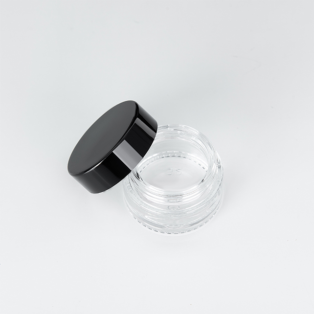 Luxury Black Lid Double Wall Cosmetic Package 5g 10g 15g 30g 50g Acrylic Square Jar For Skin Cream