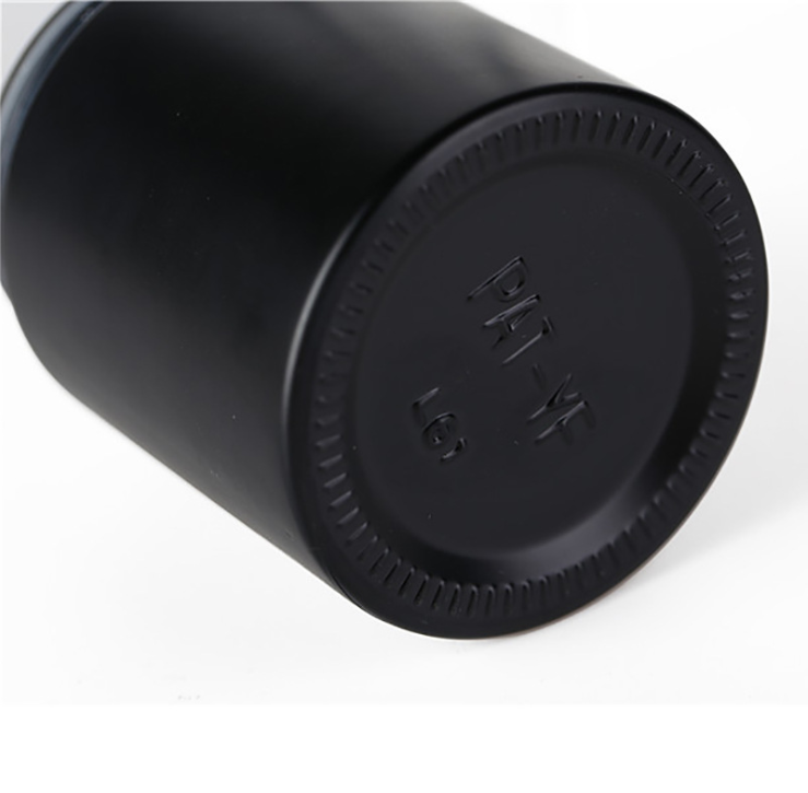 Luxury Black Matte Cosmetics Jar Container Black Empty Glass Cream Jars Bottles 5G-100G