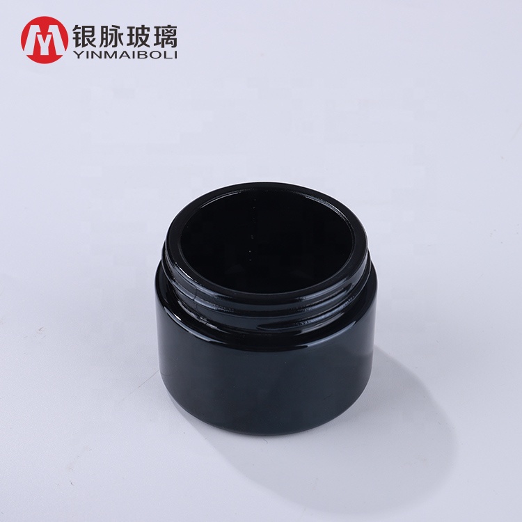 Luxury Black Skin Care Packaging Cream Bottle Glass Skincare Packaging Cream Cosmetic Glass Jar