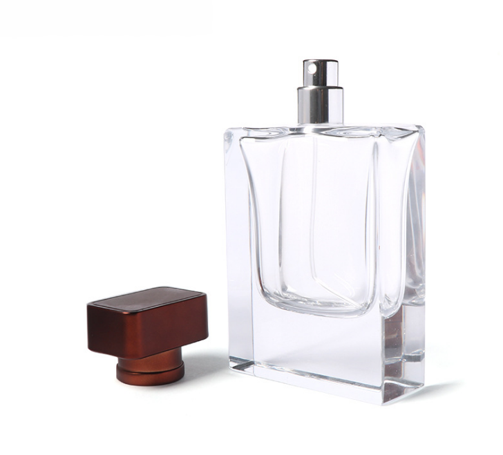 Luxury Brand Men Empty clear 50ml 100ml Perfume Bottles with metal lid For Sale Perfume Bottles