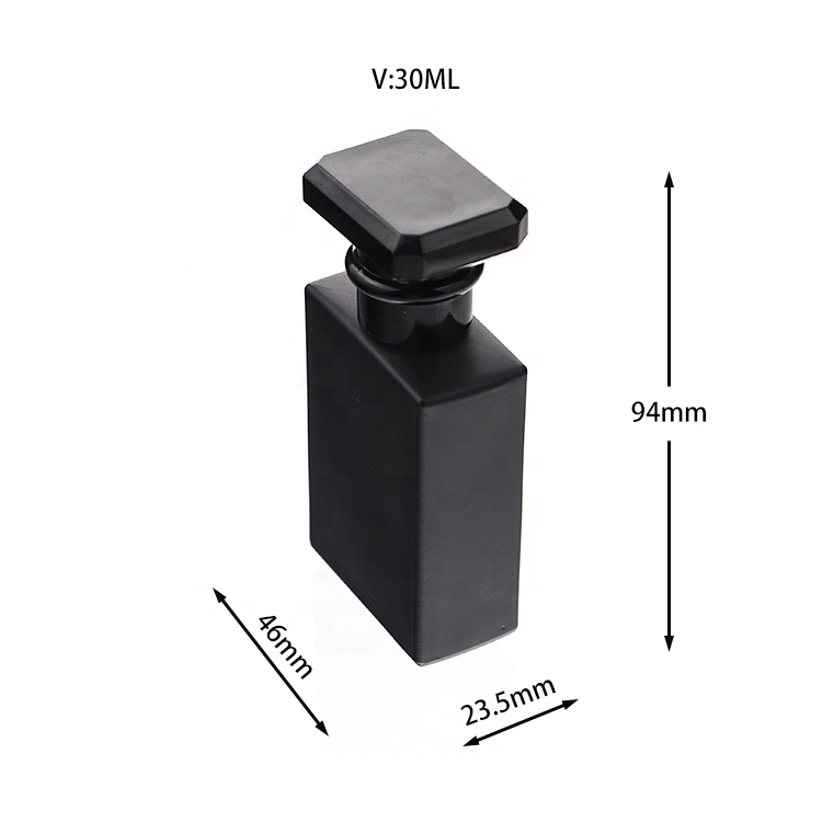 Luxury Brand Women Men Cologne Empty Black 50ml 30ml Perfume Bottles For Sale