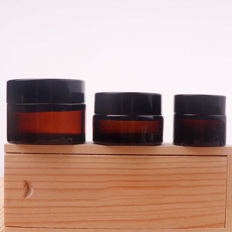 Luxury Clear Frosted Skin Care Packaging Cream Bottle Glass Skincare Packaging Cream Cosmetic Glass Jar