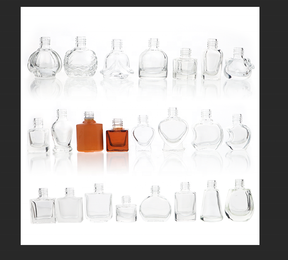 Luxury Clear Perfume Glass Bottle Fragrance Diffuser Bottles Car Private Label Custom Nail Polish Bottle