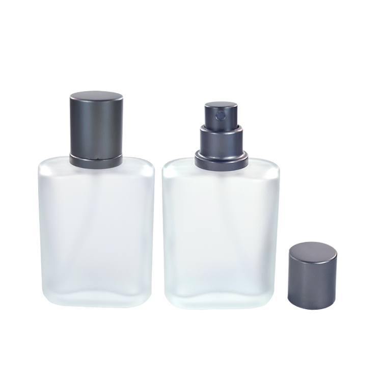 Luxury Cosmetic 30ml 50ml 100ml glass perfume apray bottle with aluminum spray pump cap