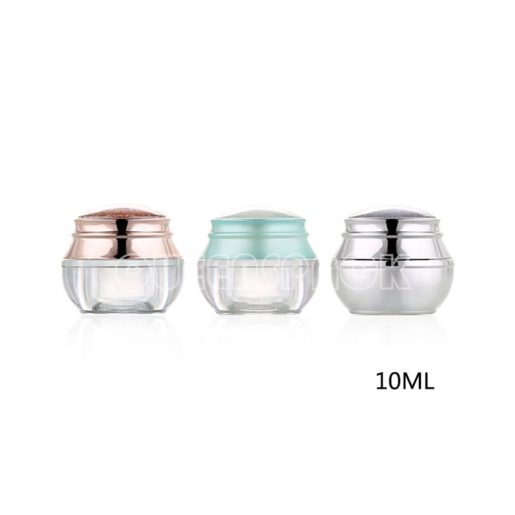 Luxury Cosmetic Cream Jar Acrylic Cover Carved Design 10ML 50ML Cosmetic Container Packaging Jar