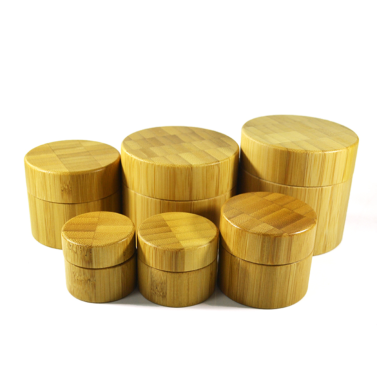 Luxury Cosmetic Cream Jars 5g 10g 15g 30g 50g 100g 150g 200g 250g Bamboo Plastic Cream Jar with Inner Seal