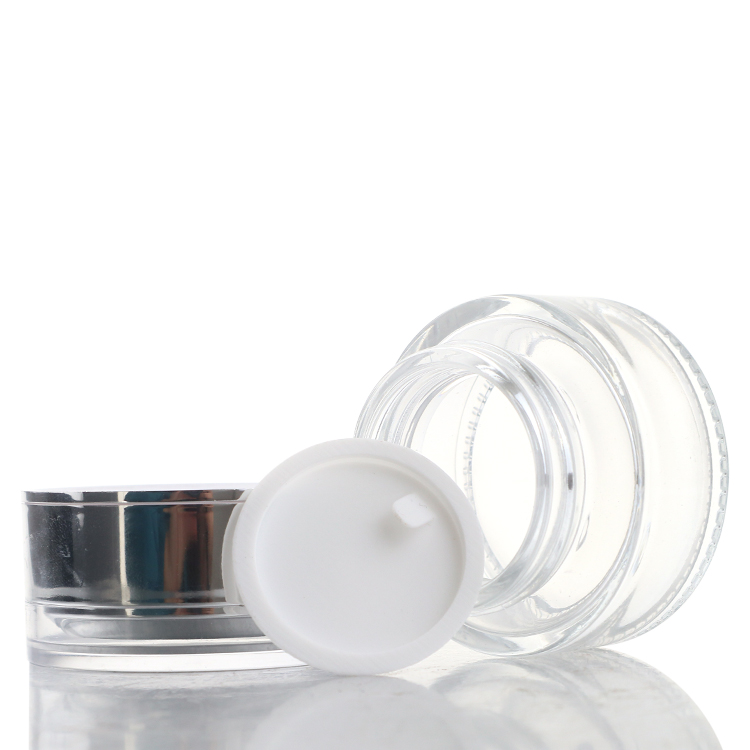 Luxury Cosmetic Face Cream Glass Jars 20ml 30ml 50ml 100ml 120ml Fancy Glass Cream Jar