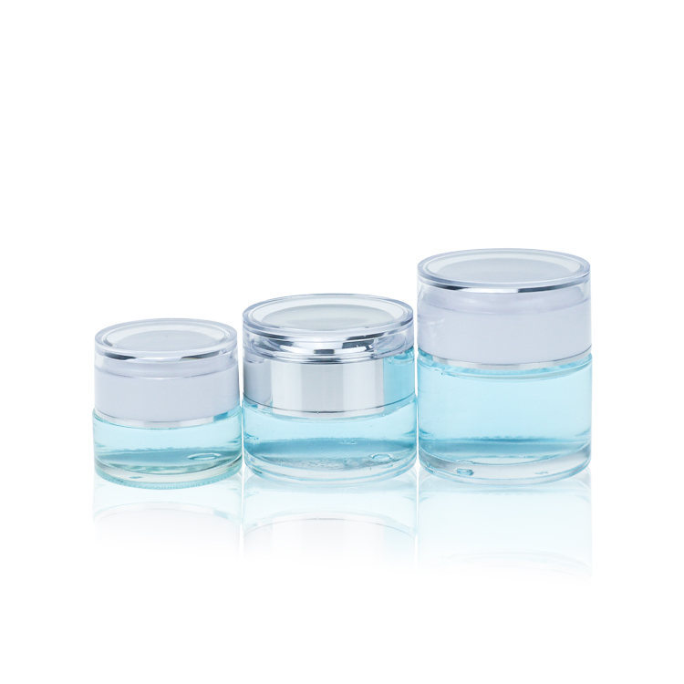 Luxury Cosmetic Face Cream Glass Jars 20ml 30ml 50ml 100ml 120ml Fancy Glass Cream Jar