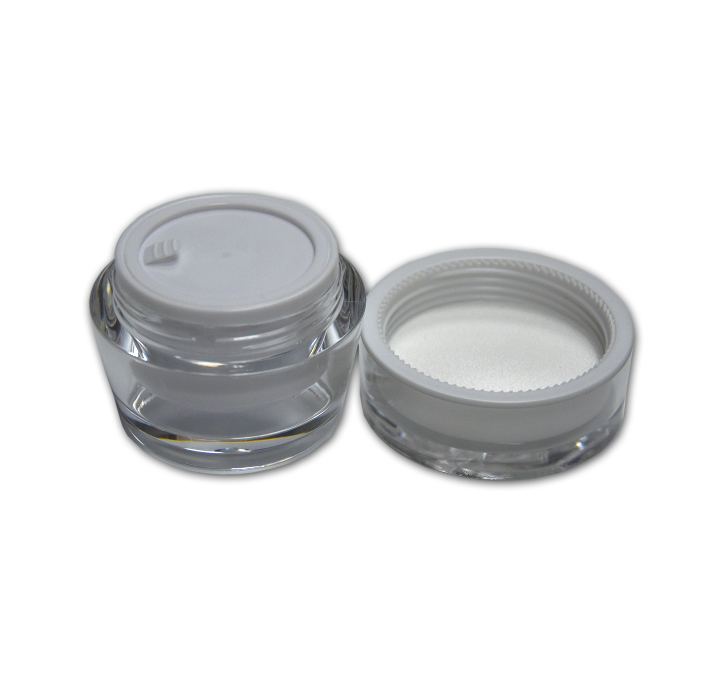 Luxury Cosmetic Jar 30g 50g White Clear Round Acrylic Cream Container Sleeping Facial-pack Jar
