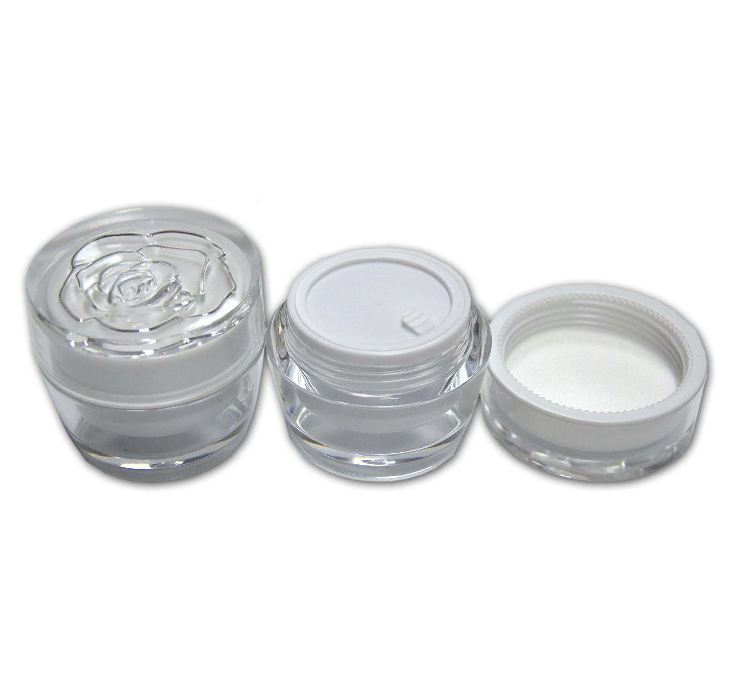 Luxury Cosmetic Jar 30g 50g White Clear Round Acrylic Cream Container Sleeping Facial-pack Jar