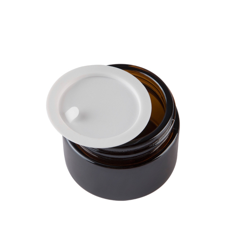 Luxury Cosmetic Jar 5g 10g 20g 30g 50g Matte Black Glass Cosmetic Jar for Cream