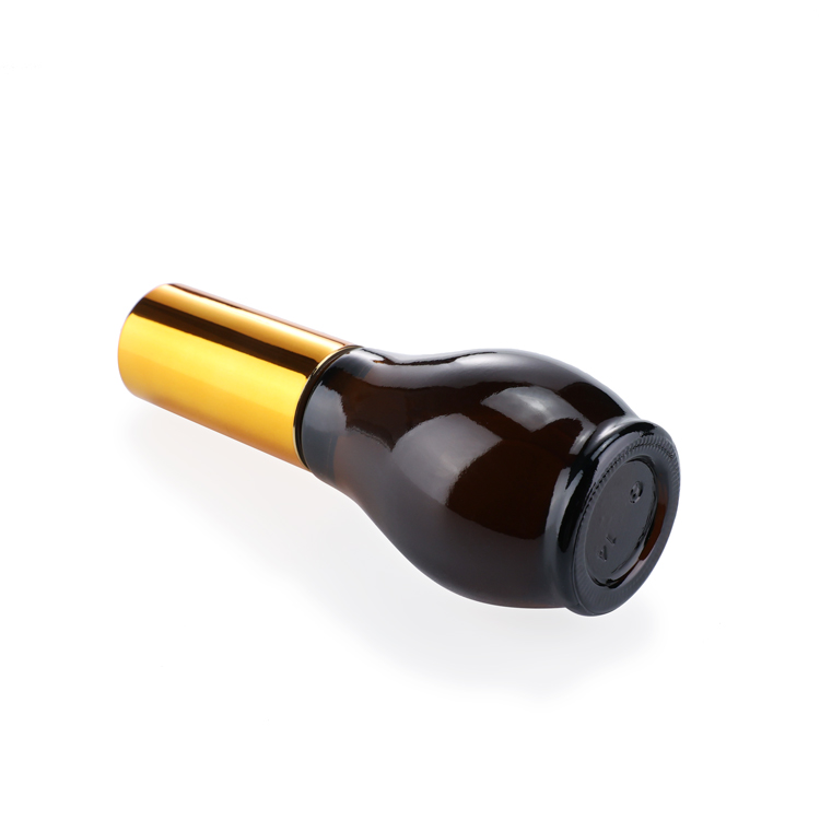 Luxury Cosmetic Packaging 100ml Gourd Shape Serum Glass Dropper Oil Bottels