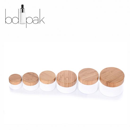 Luxury Cosmetic Packaging 10g 30g 50g 100g Bamboo Wooden Cream Jar With PP Inner