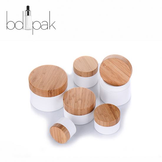 Luxury Cosmetic Packaging 10g 30g 50g 100g Bamboo Wooden Cream Jar With PP Inner