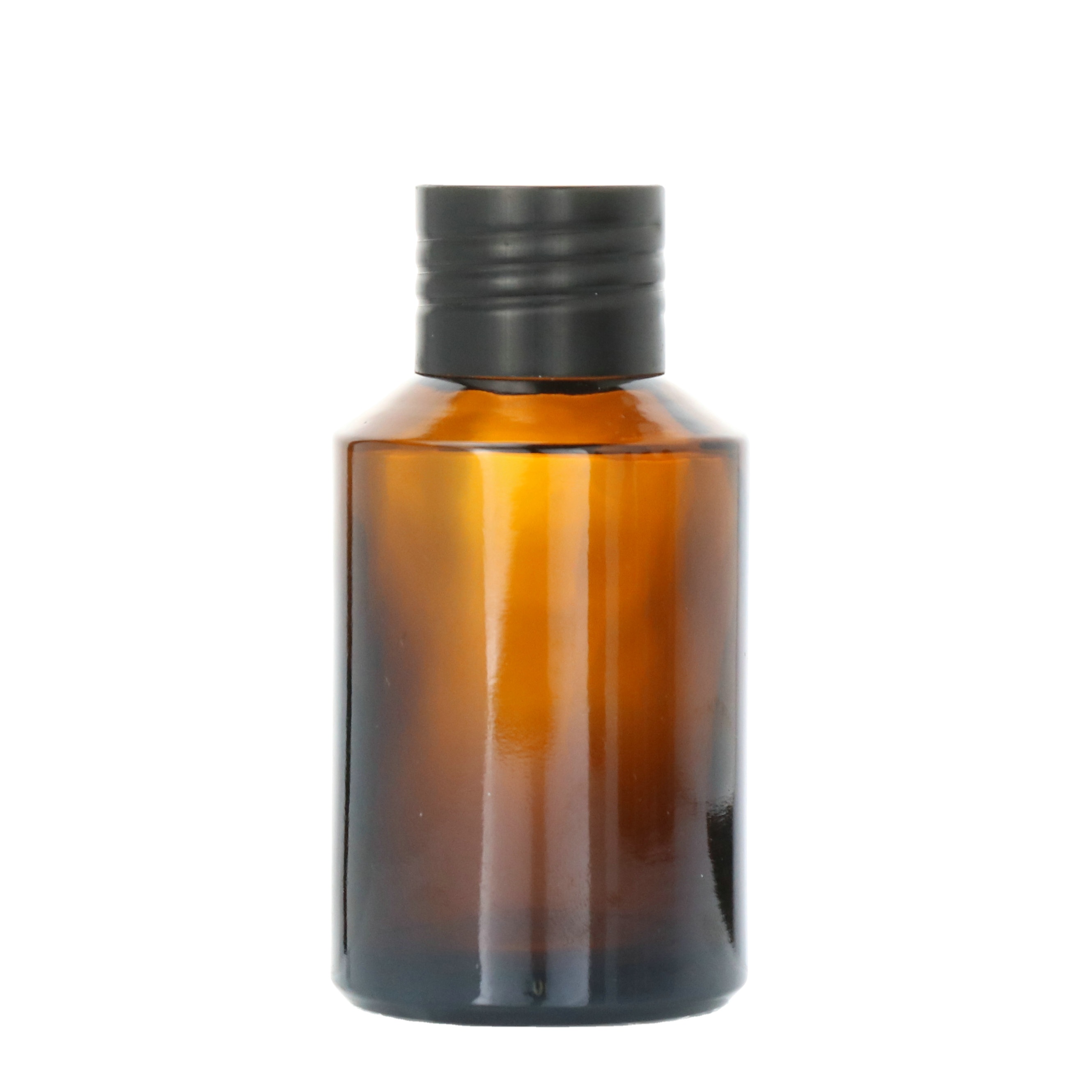 Luxury Cosmetic Packaging 15ml 30ml 50ml 60ml 125ml amber Frosted Glass Bottles Glass Jars With Black Aluminum Cap Dropper Pump