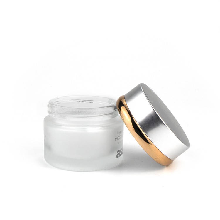 Luxury Cosmetic Packaging 30ml Glass Jar 15ml 30ml 50ml 60ml 125ml Green Frosted Glass Bottles Glass Jars