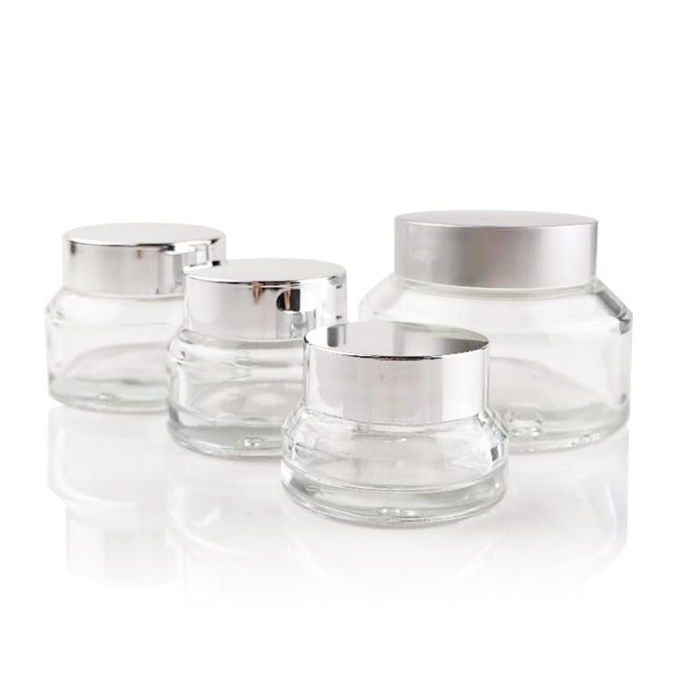 Luxury Cosmetic Packaging 30ml Glass Jar 15ml 30ml 60ml blue Green clear amber Glass Bottles Glass Jars