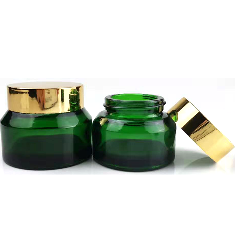 Luxury Cosmetic Packaging 30ml Glass Jar 15ml 30ml 60ml blue Green clear amber Glass Bottles Glass Jars