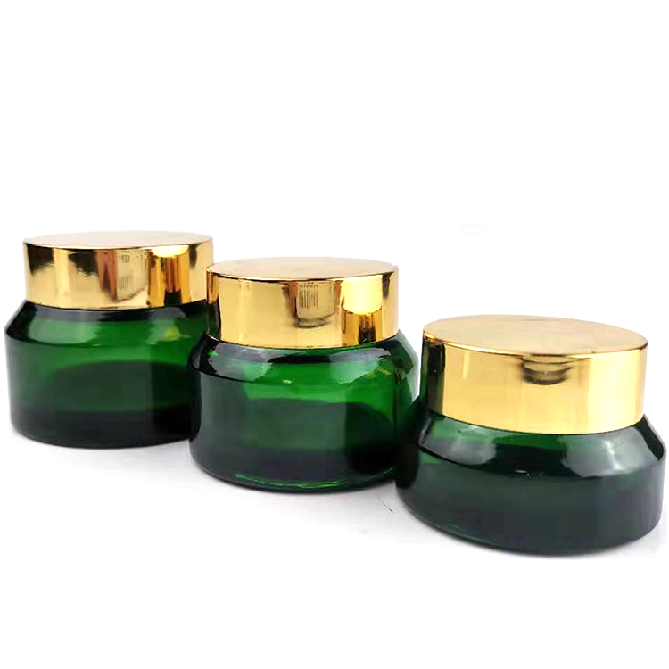 Luxury Cosmetic Packaging 30ml Glass Jar 15ml 30ml 60ml blue Green clear amber Glass Bottles Glass Jars