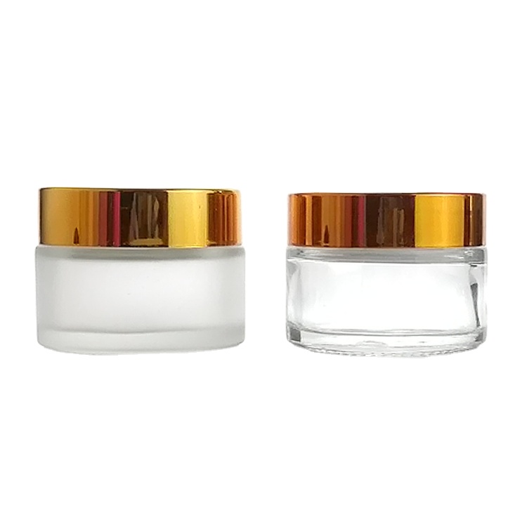 Luxury Cosmetic Packaging 5g 10g 15g 20g 30g 50g 100g cream glass jar for glass cosmetic jar with lid