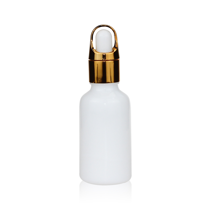 Luxury Cosmetic Packaging Container White Porcelain Essential Oil Glass Dropper Bottle 5ml 10ml 15ml 20ml 30ml 50ml