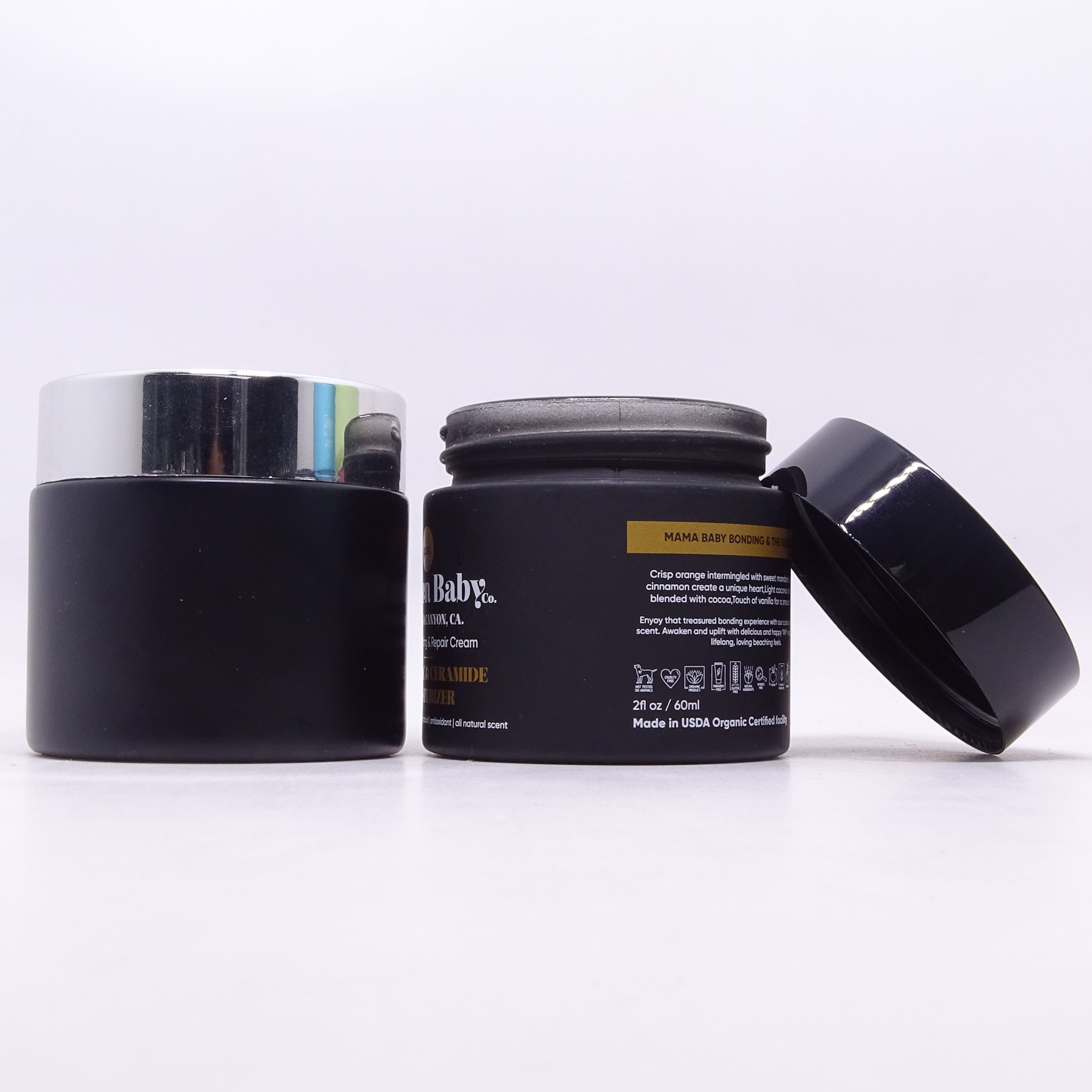 Luxury Cosmetic Packaging/Frosted Cosmetic Packaging Glass Cosmetic Jars 50g