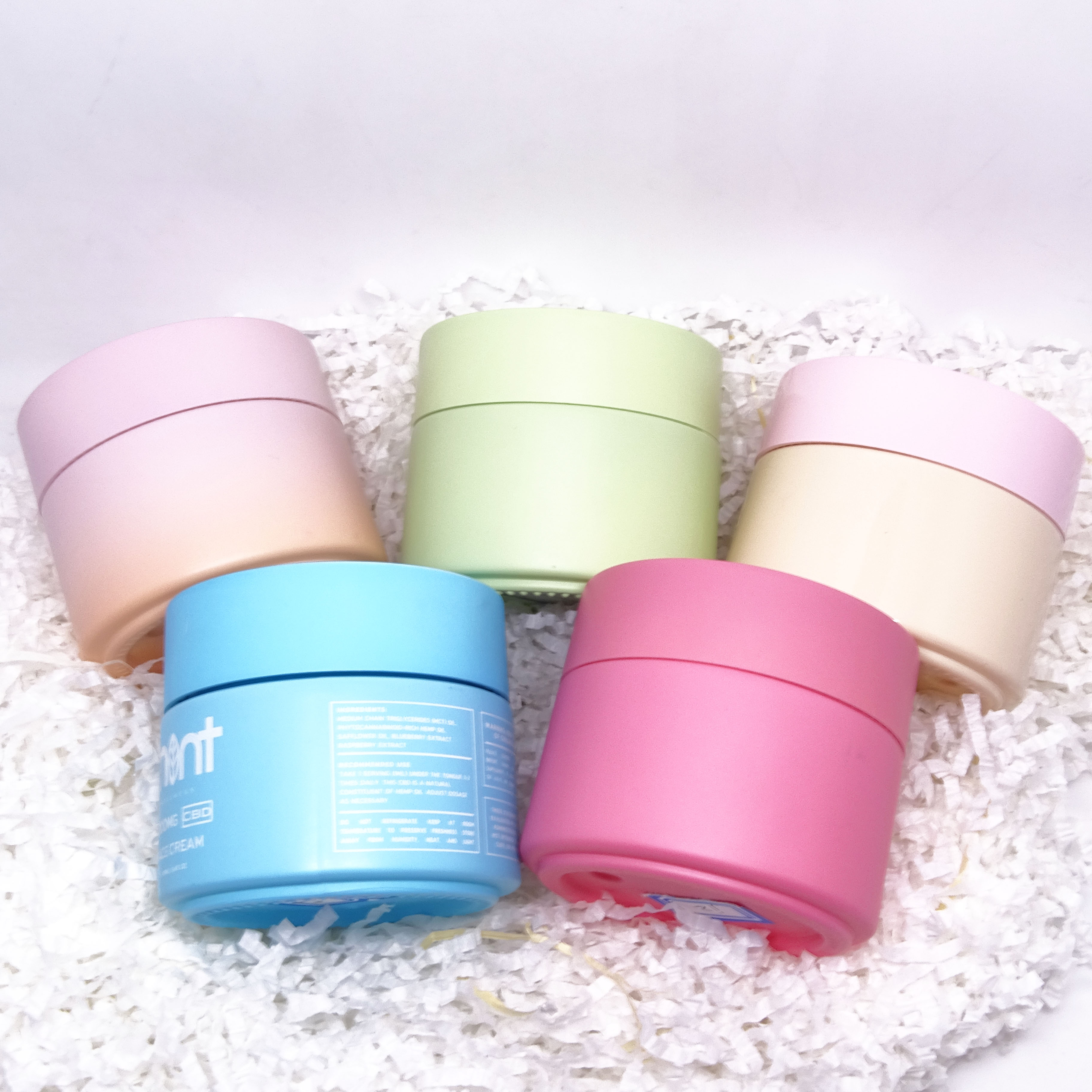 Luxury Cosmetic Packaging/Frosted Cosmetic Packaging Glass Cosmetic Jars 50g
