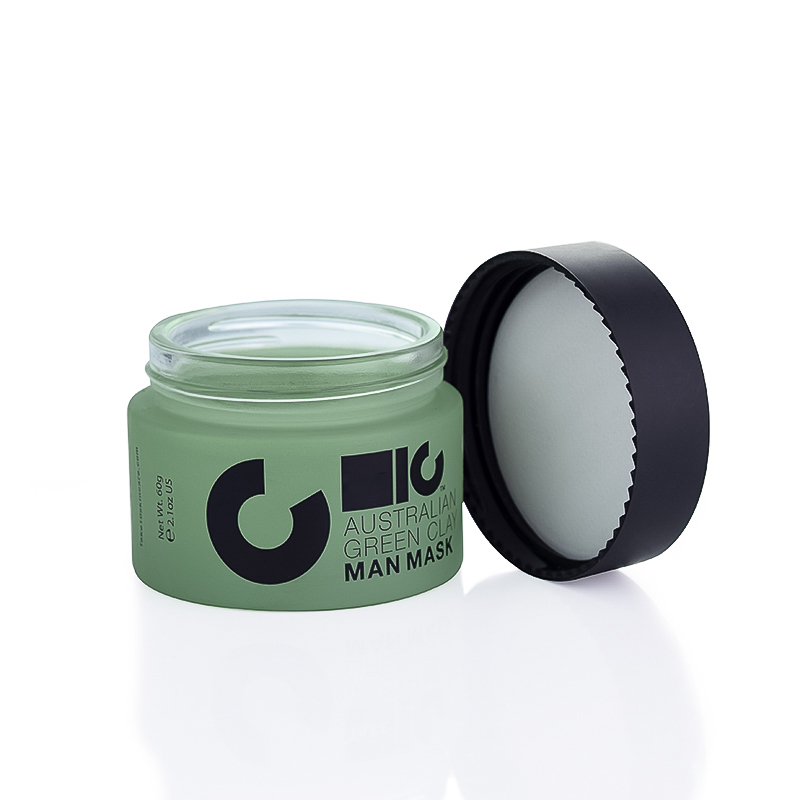 Luxury Cosmetic Packaging Glass Jar 5g 10g 20g 30g 50g 100g 200g custom matte dark green glass cream jar matte black lid