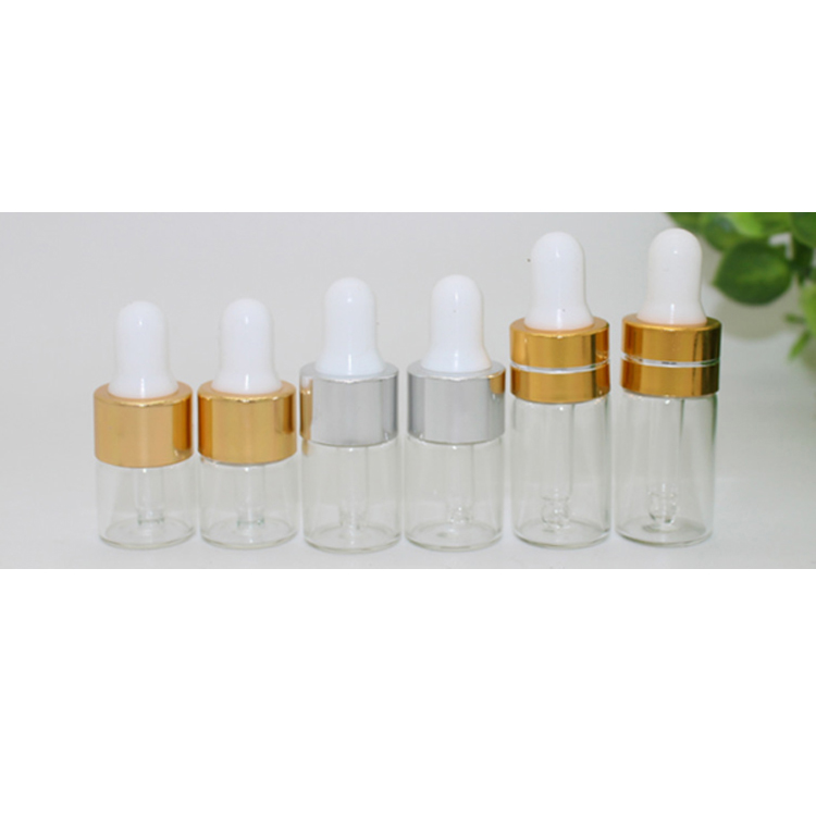 Luxury Cosmetic Packaging High Quality 100Ml Square Amber Glass Essential Oil 1Ml Squeeze Bottle