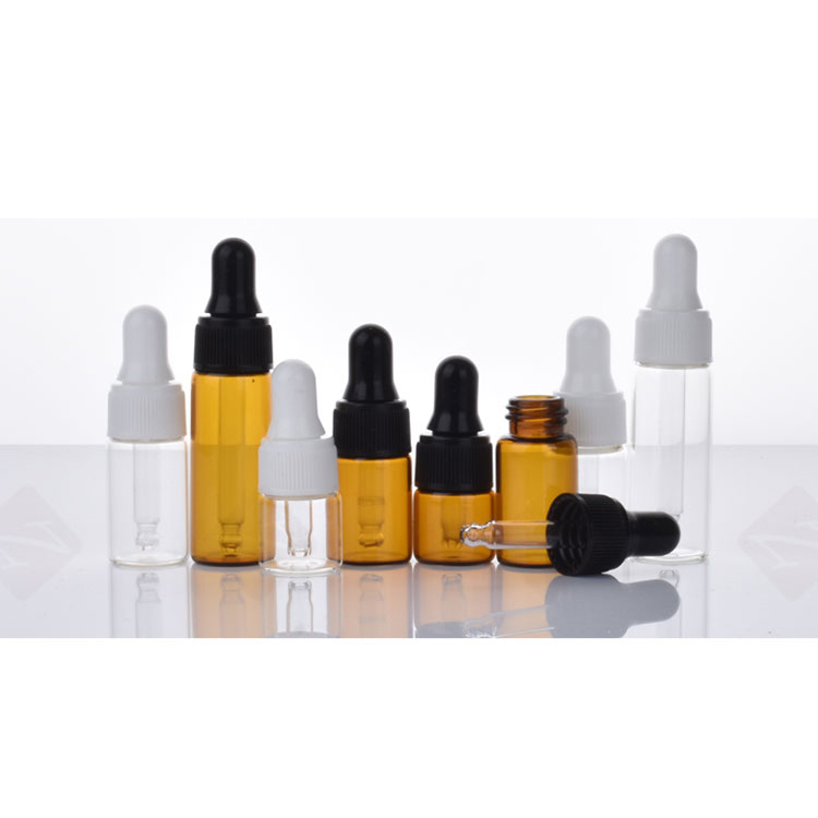 Luxury Cosmetic Packaging High Quality 100Ml Square Amber Glass Essential Oil 1Ml Squeeze Bottle