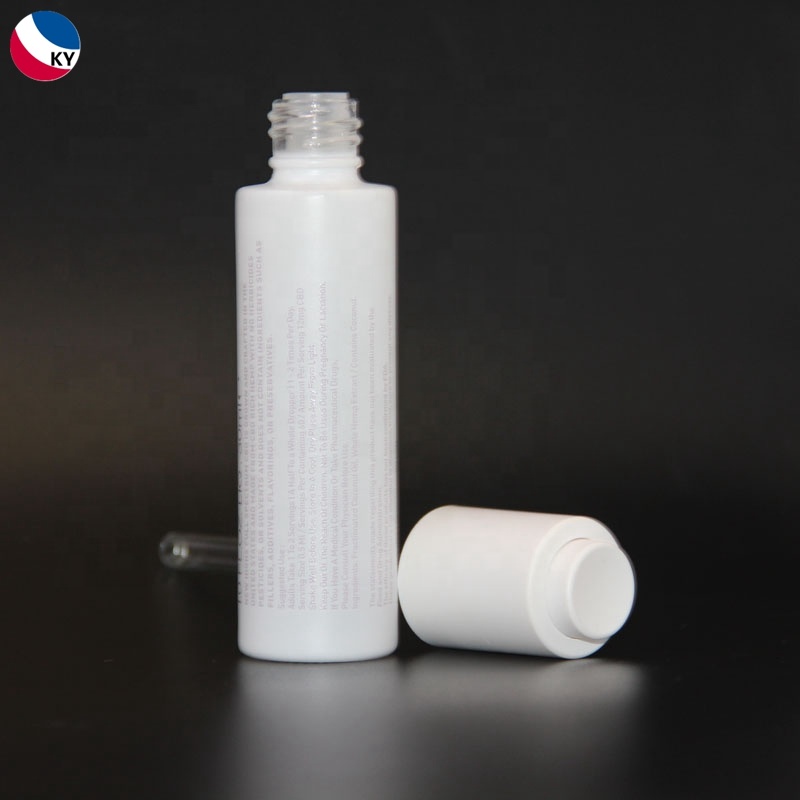 Luxury Cosmetic Packaging Matte Push Dropper Bottle Frosted Glass 30 Ml Essential Oil Personal Care Offset Printing for Face Oil