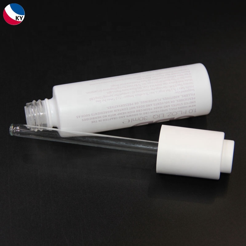 Luxury Cosmetic Packaging Matte Push Dropper Bottle Frosted Glass 30 Ml Essential Oil Personal Care Offset Printing for Face Oil