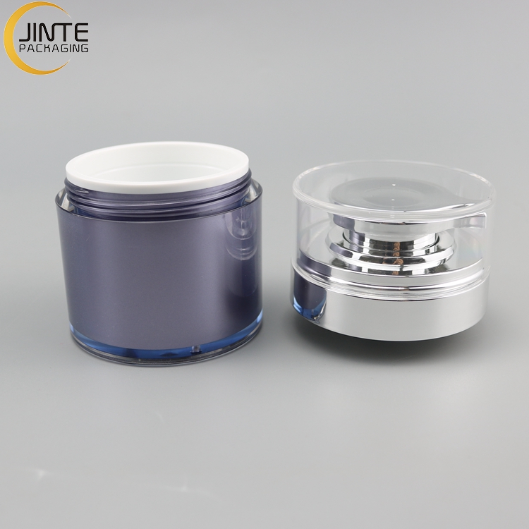 Luxury Cosmetic Packaging Wide Opening Cosmetic Container Jar Packaging Airless Jar With Pump