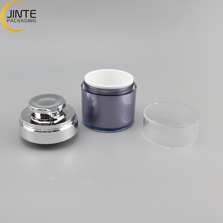 Luxury Cosmetic Packaging Wide Opening Cosmetic Container Jar Packaging Airless Jar With Pump