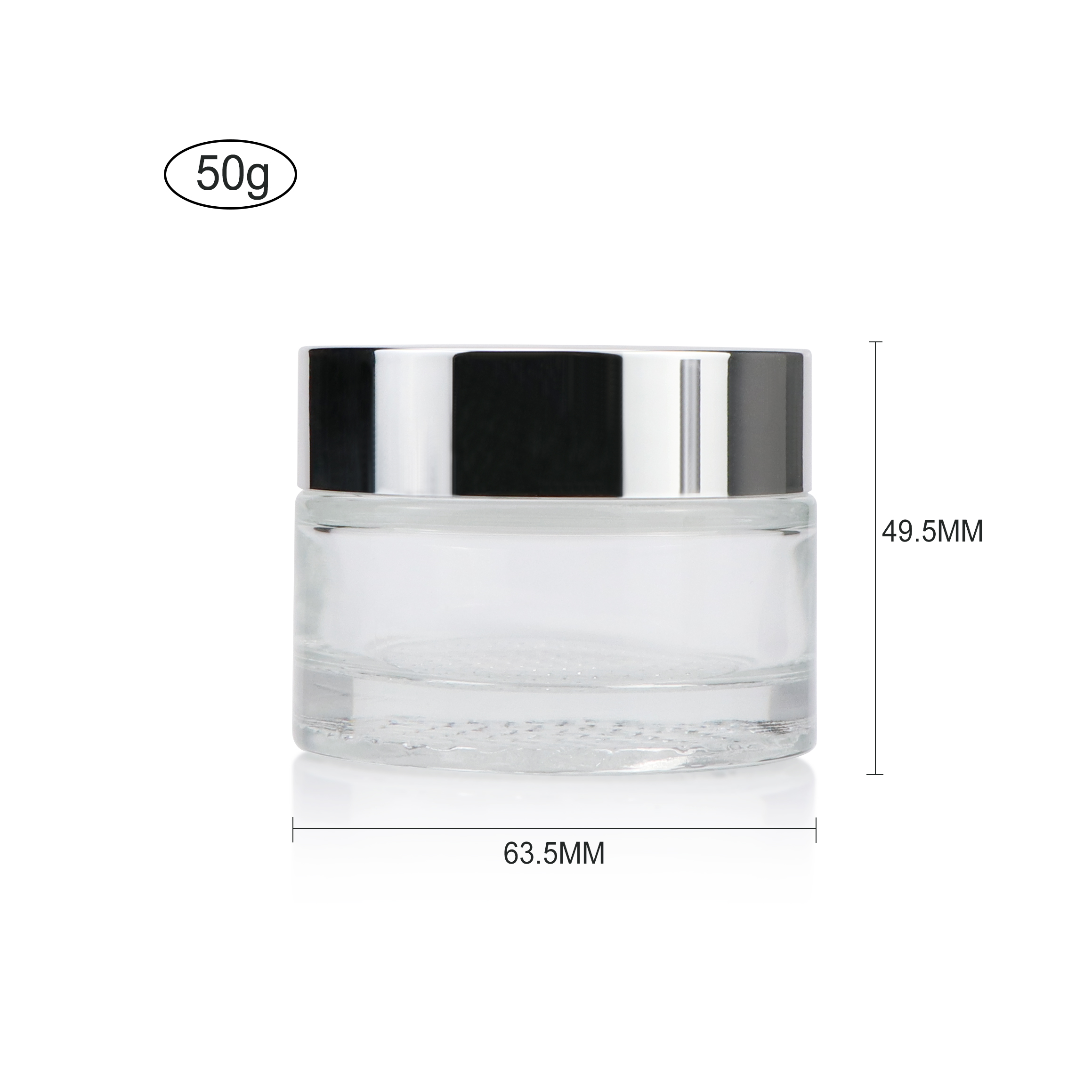 Luxury Cosmetic Packaging glass jars in bulk 50g 100g 200g white Frosted Glass Cream Jars With sliver Lid