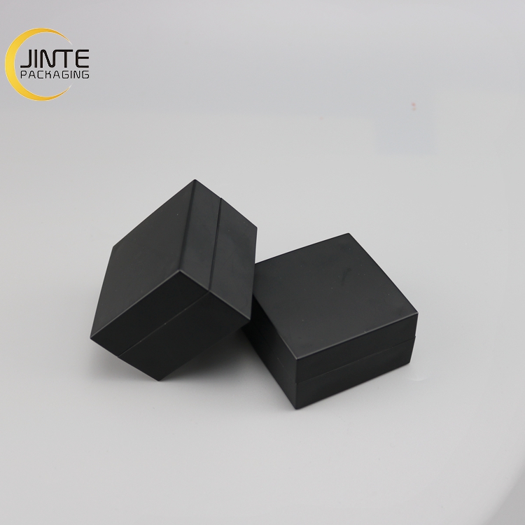 Luxury Cosmetic Square Container Matte Black Square Acrylic Jar for Facial Cream 15ml 30ml 50ml