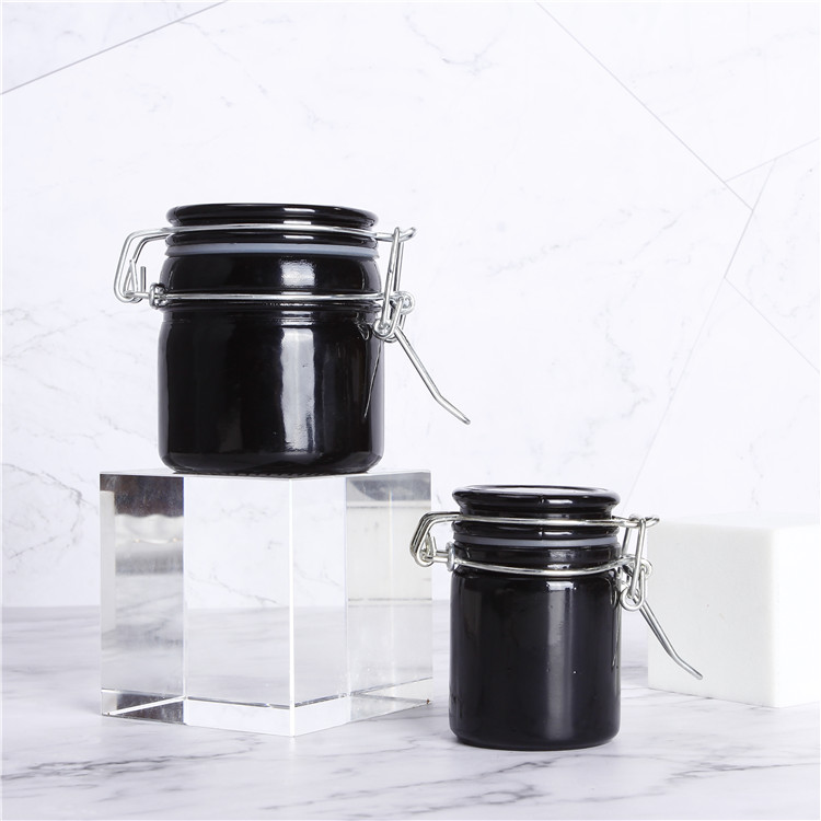 Luxury Cosmetic bottles Glass Empty Makeup jars Body Lotion Bottle Black Set from Vanjoin factory