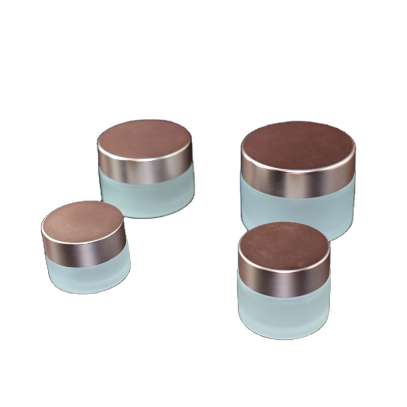 Luxury Counter Brand Round Bottom Premium Cream Face Body Empty Cream Jars Glass for Cosmetic