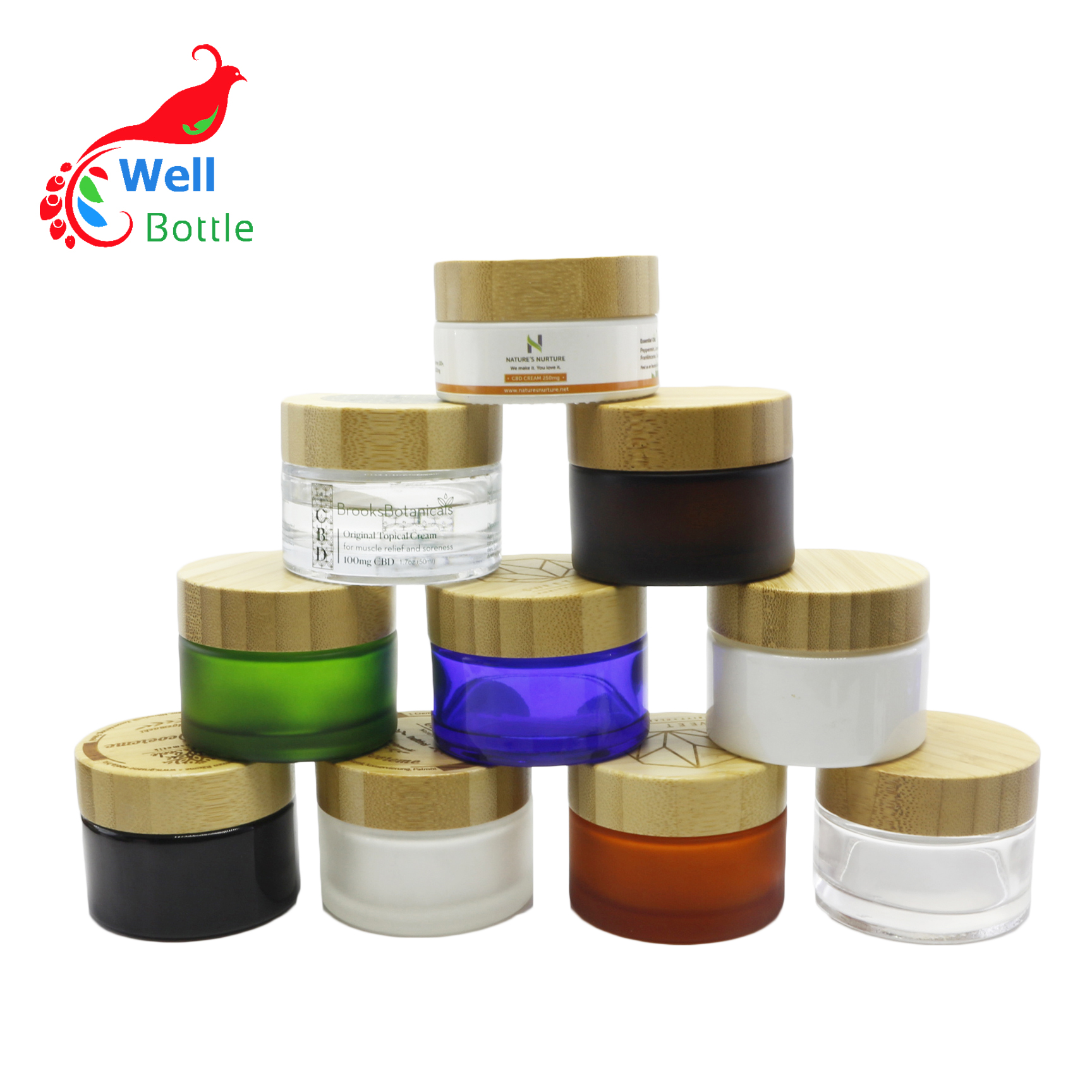 Luxury Cream Bottle 15ml Glass Skincare Packaging Cream Cosmetic Glass Jars J041E