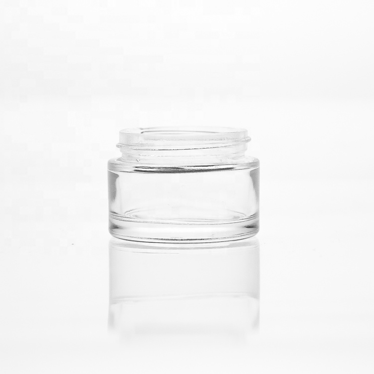 Luxury Custom Design 200ml 300g Round Wide Mouth Clear Cosmetic Glass Body Cream Jar with Screw Lid