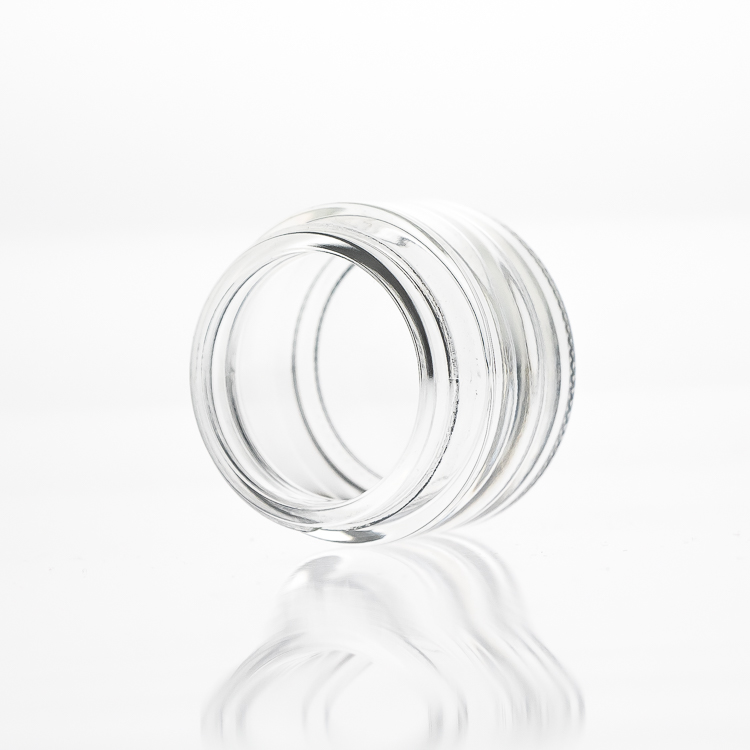Luxury Custom Design 200ml 300g Round Wide Mouth Clear Cosmetic Glass Body Cream Jar with Screw Lid