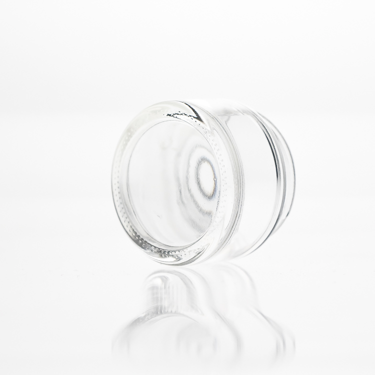 Luxury Custom Design 200ml 300g Round Wide Mouth Clear Cosmetic Glass Body Cream Jar with Screw Lid