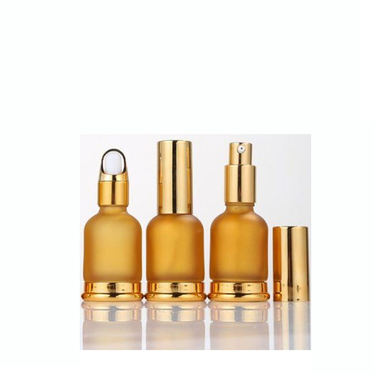 Luxury Custom Logo gold glass essential oil bottle 10 ml glass dropper bottle essential oil bottle with glass dropper
