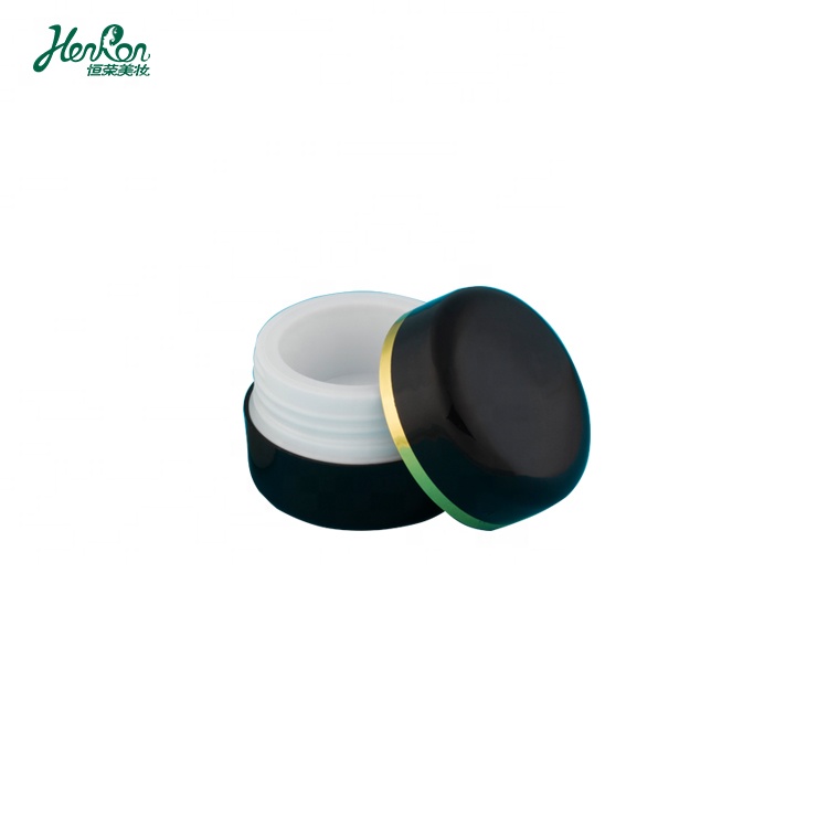 Luxury Custom Small 50g High Quality Empty Cosmetic Jars Wholesale white Acrylic printed cream Jars with different lid color