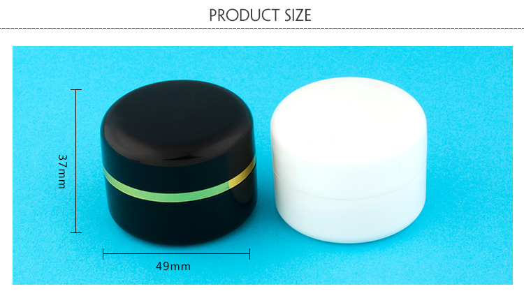 Luxury Custom Small 50g High Quality Empty Cosmetic Jars Wholesale white Acrylic printed cream Jars with different lid color