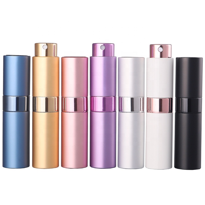 Luxury Custom logo Refillable Glass Refill Leather Perfume Bottles