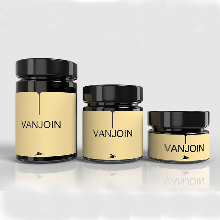 Luxury Customized Labeling Design 106ml 212ml 314ml Glass Round Honey Ergo Jar With Deep Metal Lid