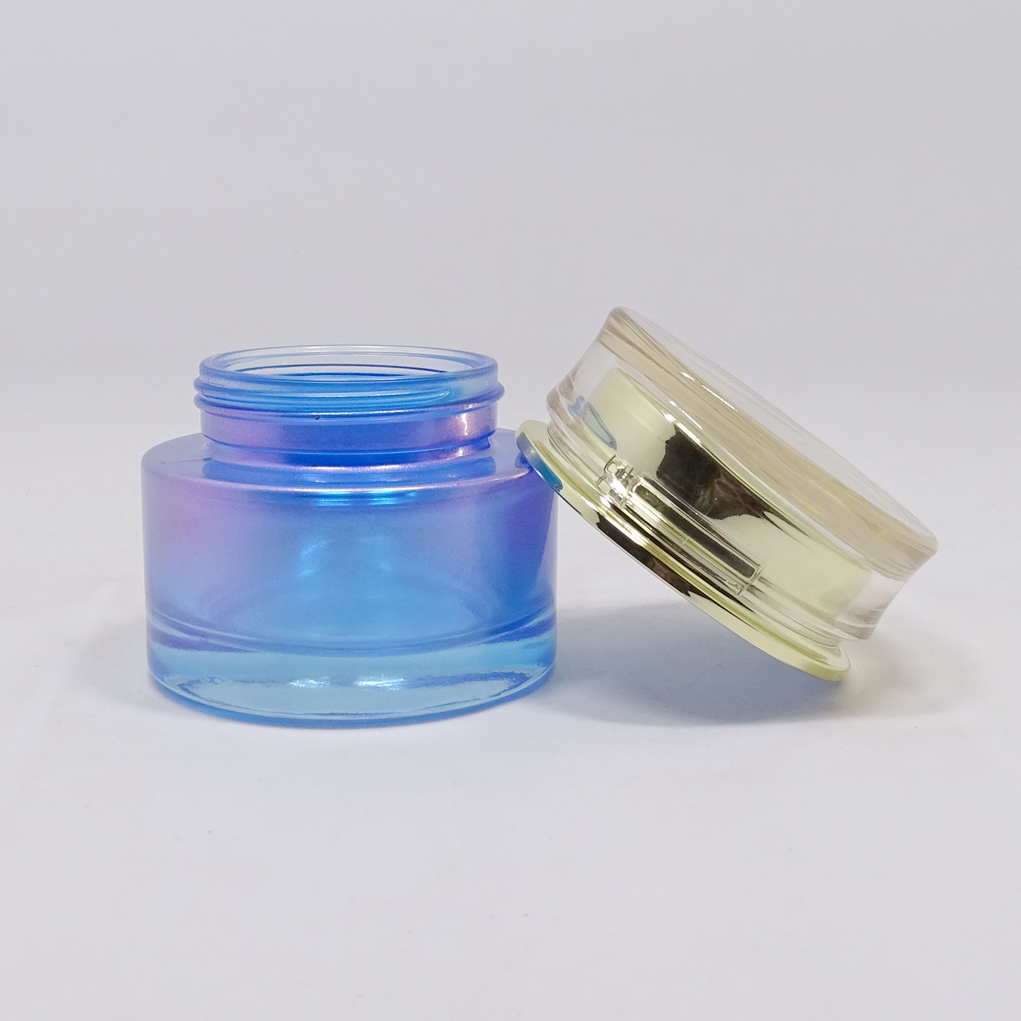 Luxury Customized gradient ramp Coloured Cosmetics Bottle and Cream Jar