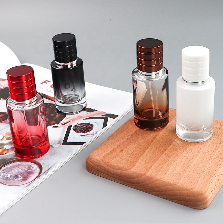 Luxury Cylinder Empty Glass 30ml Perfume Refillable Spray Bottle
